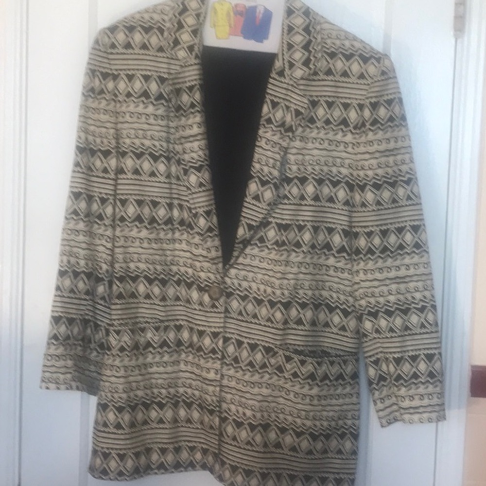 Linen blend blazer